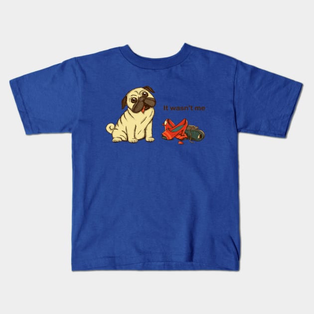 Dog and shoes Kids T-Shirt by coffeeman